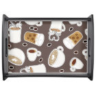 Brun/gris de motif d'amant de café