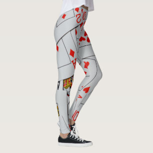 Plateau De Jeu Cartes, Dames Leggings Full Print