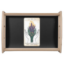 Plateau de service carte tarot rétro "Repos de l'e