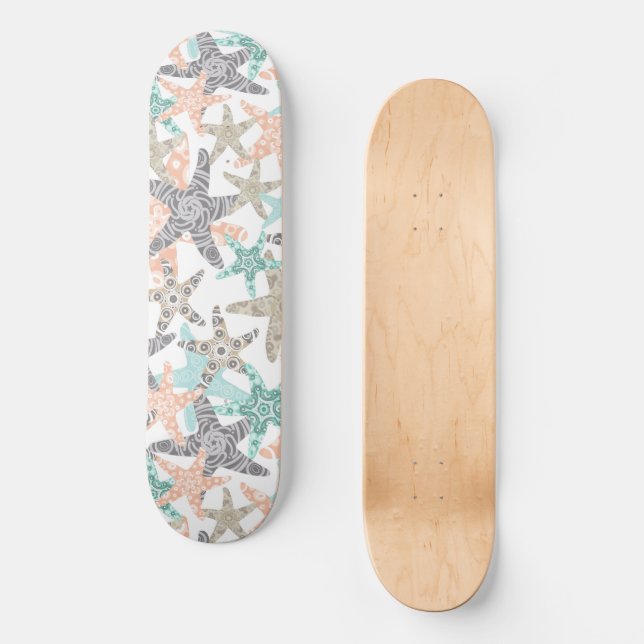Plateau de skateboard Motif sans Seamless Starfish (Recto)