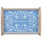 Élégant Bleu et Blanc Bon Appetit Fils