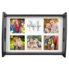 Élégant Monogramme Familial Photo Collage Personna