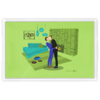 Couple Gay Rétro En Bac Acrylique Amoureux