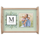 Eucalyptus Green Custom Family Monogramme Photo