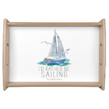Je préférerais être Citation de voile - Aquarelle