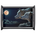 Loups de loup hurlant à la Pleine lune