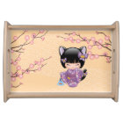 Neko Kokeshi Poupée - Cat Ears Geisha Girl