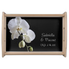 Orchidées blanches sur Mariage noir