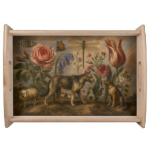 Peinture à l'huile botanique et faune forestière