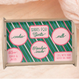 Plateau Père Noël Traite Candy Stripe Christmas Cookie