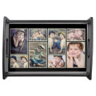 Plateau photo vintage encadré en ivoire