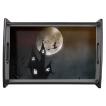 Pleine lune, Sorcière volante Halloween