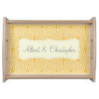 Plateau sans couture blanc jaune de portion de