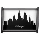 Skyline de Chicago noir et blanc