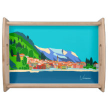 Varenna Lake Côme Italie Illustration Voyage