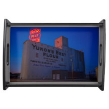 Yukon' Best Flour Mill Neon Sign At Dusk