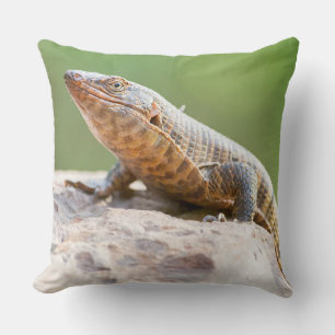 Plated Lizard Throw Pillow