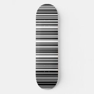 Plateforme de skateboard à code-barres noir
