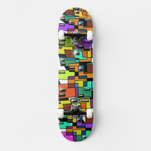 Plateforme de skateboard Paysage Urbain Coloré