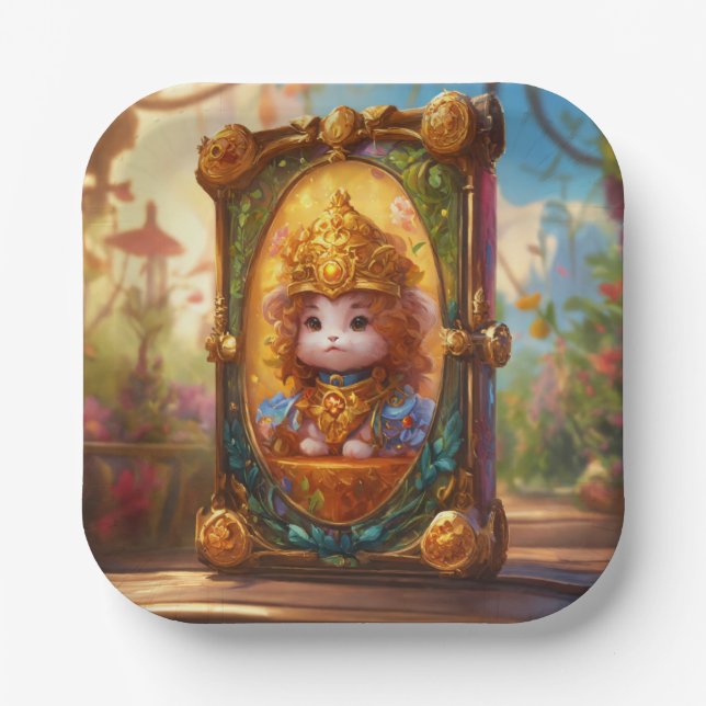 Plateful of Elegance: Stylish Paper Plate (Front)