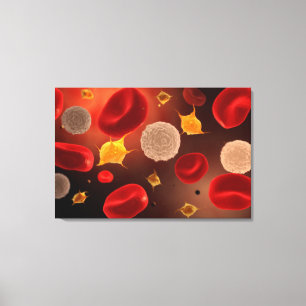 Platelets With Red Blood Cells 2 Canvas Print