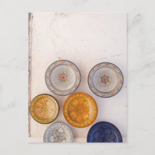 "PLATES, MOROCCO" TRAVEL PHOTOGRAPHY POSTCARD