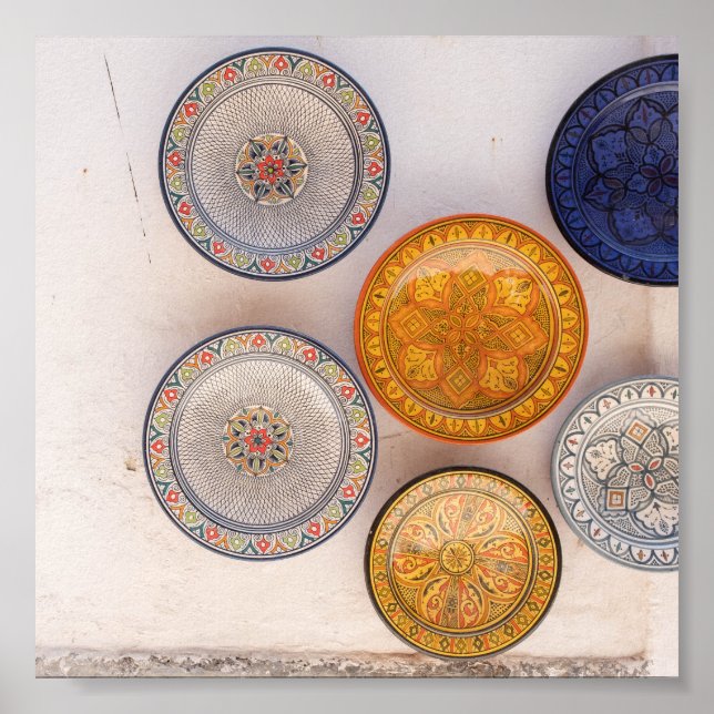 "PLATES, MOROCCO" TRAVEL PHOTOGRAPHY POSTER (Front)