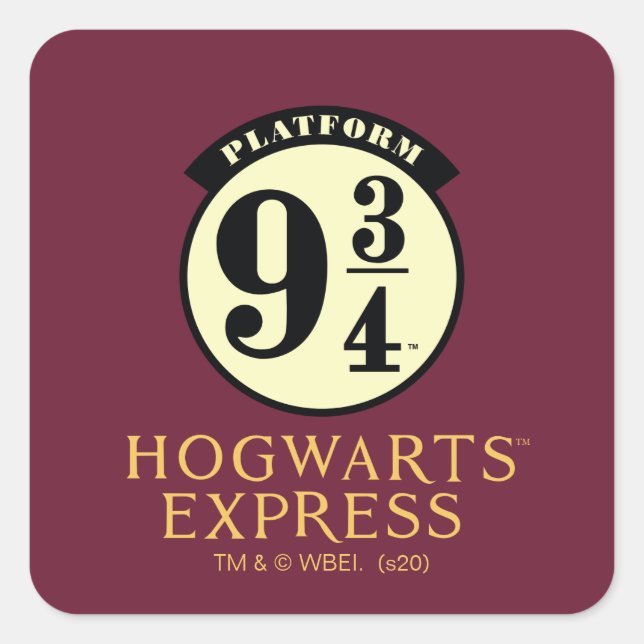 Platform 9 3/4 HOGWARTS™ EXPRESS Icon Square Sticker (Front)