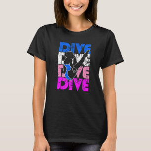 Platform Diver Girl Springboard Diving 2 T-Shirt