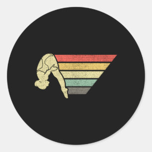 Platform Diver Springboard Diving Classic Round Sticker
