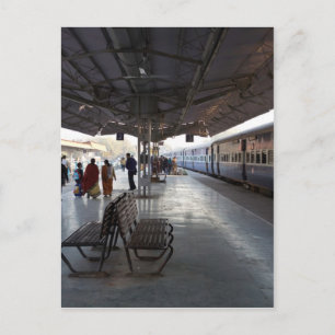 Platforms 2 and 3 of the Jodhpur train station Postcard