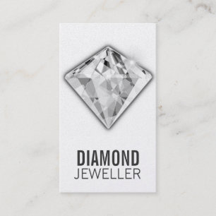 Platine de diamant de cartes de visite de bijoux