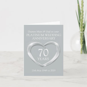 Platine mariage anniversaire maman et carte papa