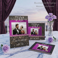 Platinum 70th Anniversary Party Invitation | Photo