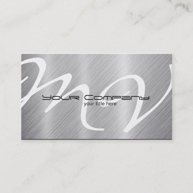 Platinum / Aluminum 'look' Business Cards (Front)