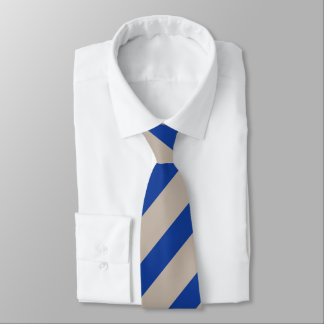 Platinum and Blue Diagonally-Striped Tie