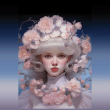 Platinum Beauty - A Woman's Portrait and Flowers