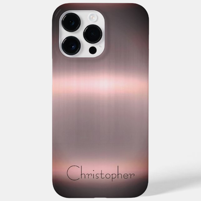 Platinum Bronze Stainless Steel Print Case-Mate iPhone Case (Back)