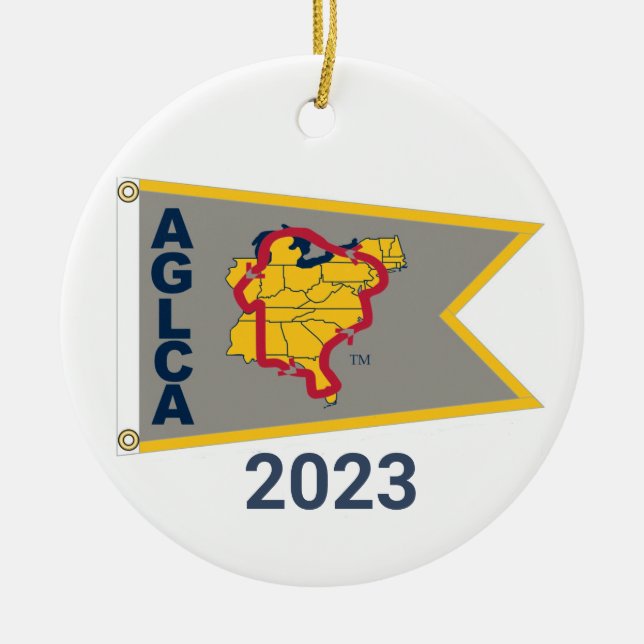 Platinum Burgee (2023) Ceramic Ornament (Front)