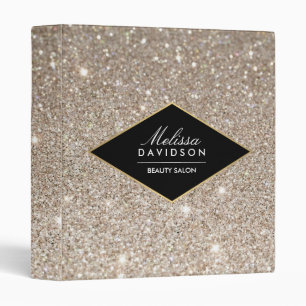 Platinum Glitter and Glamour Personalized Binder