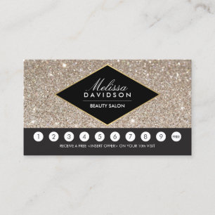 Platinum Glitter and Glamour Salon Loyalty Card