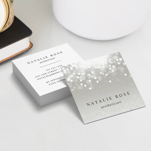 Platinum Glow Square Business Card (Creator Uploaded)