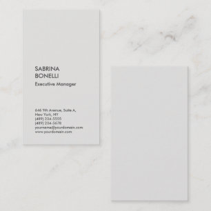Platinum grey minimalist modern premium silk business card