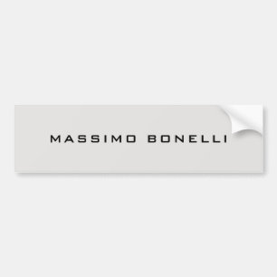Platinum Grey Minimalist Plain Legible Modern Bumper Sticker