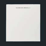 Platinum Grey Minimalist Plain Legible Modern Notepad<br><div class="desc">An ideal design for those looking for an aesthetic look. It immediately stands out with its extremely simple and elegant appearance.</div>