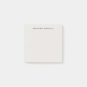 Platinum Grey Minimalist Plain Legible Modern Post-it Notes