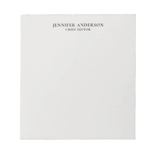 Platinum Grey Professional Modern Plain Minimalist Notepad