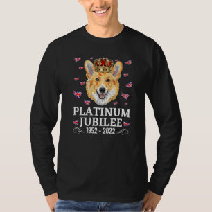 Platinum Jubilee 1952 2022 Corgi With Uk Flag Prem T-Shirt