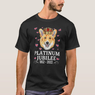 Platinum Jubilee 1952 2022 Corgi With Uk Flag T-Shirt