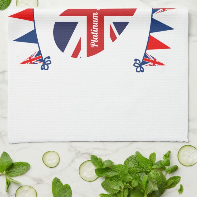 Platinum Jubilee 2022 Serviette de cuisine (Plié)